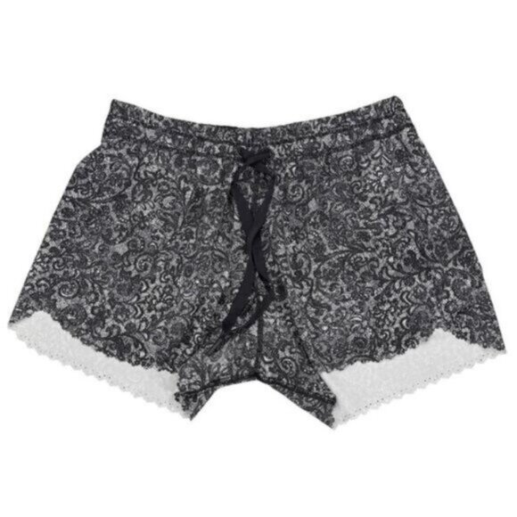 Lululemon Hit It Short (3 1/2") Mini Cinder Lace White Black / Black Size 4 - Picture 4 of 9